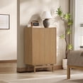 thumbnail image 4 of LuxenHome Kitchen Pantry Cabinet, 48.7" Tall Storage Cabinet with Doors and Shelves, Wood Freestanding Cupboard Bathroom Cabinet or Shoe Storage Cabinet for Entryway, Living Room, Dinning Room, 4 of 9