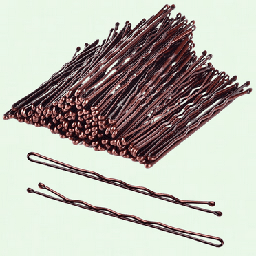 120 Count Brown Jumbo Hair Pins in Box, 2.75" Long Bobby Pins for Thick Hair