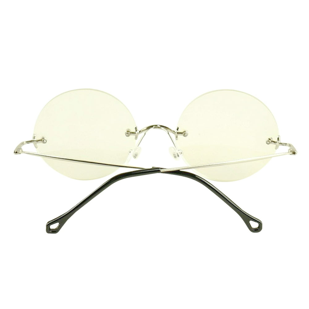 Steve Jobs Round Rimless Glasses Costume Apple Eye John Lennon Company Movie