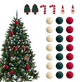 thumbnail image 5 of 30 bolas de fieltro de lana para decoración navideña de 3 cm, bolas colgantes para árbol de Navidad, 5 of 5