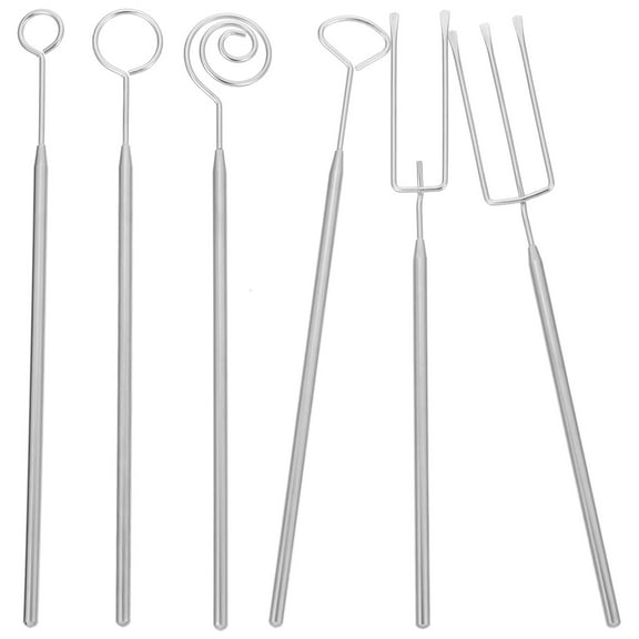 Worgeous Dipping Tool Chocolate Fork Set Fruit Sauce Decorations 20X2.5X0.8CM Silver