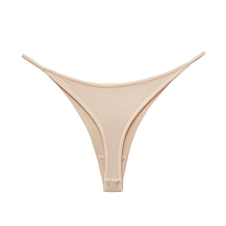 Upioiwer Underwear Vassarette Panties For Women Seamless Thongs For Women Underwear Lady Low Waist Thong Tangas Solid Color Bikini Underwear For Women No Panty Line Underwear Women Shapewear Lace