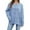 Blue, variant on Womens Casual Tops Loose Fit Round Neck Long Sleeve Basic Comfort Stretchy Womens Athletic Tops,Blue,S