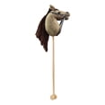 thumbnail image 3 of Fiocias Jouet Cheval en Peluche Perche en Peluche Cheval de Passe-Temps Perche en Bois Poignée Roues Effets Sonores Réalistes Fabriqué à la Main Construction Robuste Convient pour Enfants Cadeau Anniversaire Usage à la Maison Brun Clair, 3 of 8
