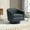 Black, variant on UIXE Swivel Accent Chair PU Leather Barrel Club Chair for Living Room Upholstered Armchair Comfy Single Sofa Bedroom Reading Seat, Beige