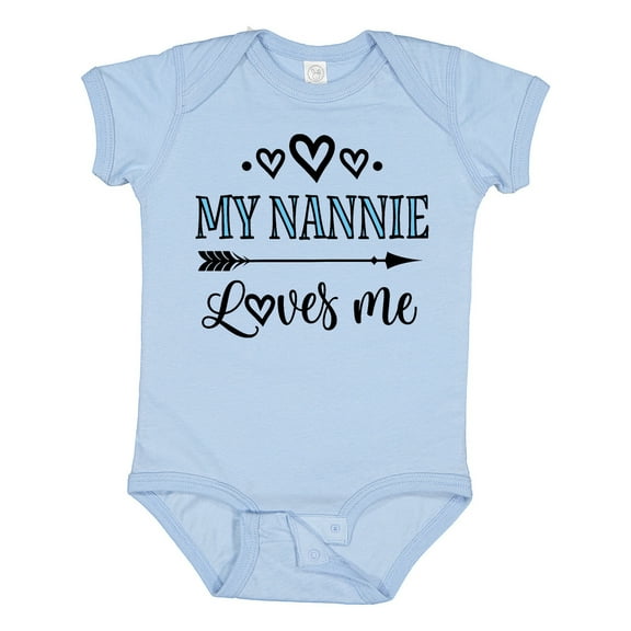 Inktastic My Nannie Loves Me Granddaughter Boys or Girls Baby Bodysuit