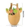 thumbnail image 4 of Funny Cute Leaf-shape Cocktail Forks, Mini Charcuterie Forks, Triticum Aestivum Straw Dessert Fork, Mini Wooden Barrel Fruit Fork Set, Fruit Fork Barbecue Fork for Home Office, 4 of 4