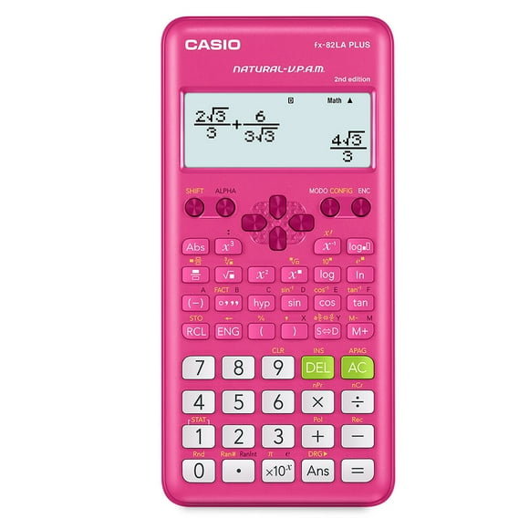 Calculadora Científica Casio FX82LAPLUS 2da Ed 252 Funciones Rosa
