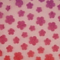 thumbnail image 3 of Zelouf Lillium 3D Flower Ombre On Mesh  , Sewing, DIY, Crafts Fabric by the Yard, Mandarin/iris, 10 Yard, 3 of 5