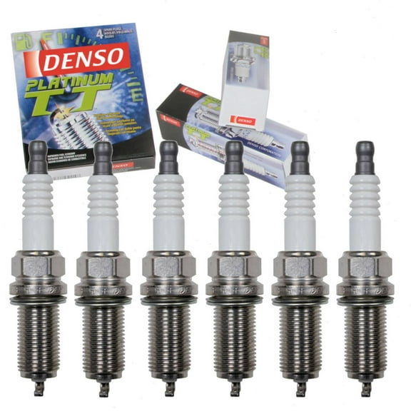 6 pc DENSO Platinum TT Spark Plugs compatible with Toyota 4Runner 4.0L V6 2003-2013