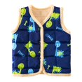 thumbnail image 2 of Chico Chica Chico Chaleco de dibujos animados Ropa de abrigo cálida Ropa de invierno (Azul oscuro 3-4T) Likrtyny Para estrenar, 2 of 7