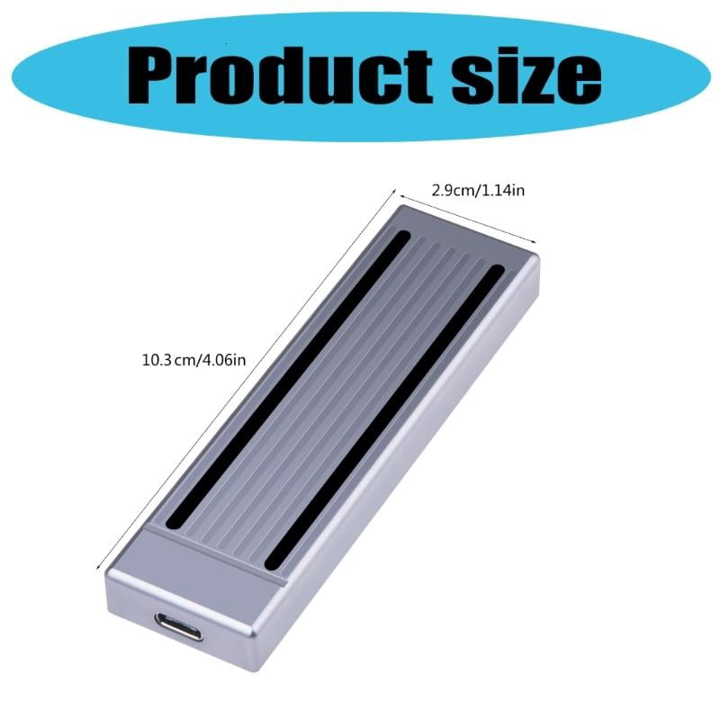 lanema Aluminum M.2 SSD Enclosure Illuminates M.2 NVMe Hard Drive Enclosure Suitable for 2230 2242 2260 2280 SSD Box