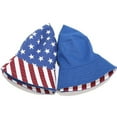 thumbnail image 3 of IDALL American Flag Hat Bucket Hat Men Foldable Day Fisherman Cap Sun Bucket Women Hat Independence Hat Print Baseball Caps Hats for Women Summer Hats Blue One size, 3 of 7