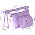 thumbnail image 5 of Neceser transparente tres en uno (morado), neceser de viaje impermeable, neceser de viaje de PVC transparente, neceser, neceser de maquillaje, para hombres, mujeres y niños, 5 of 5