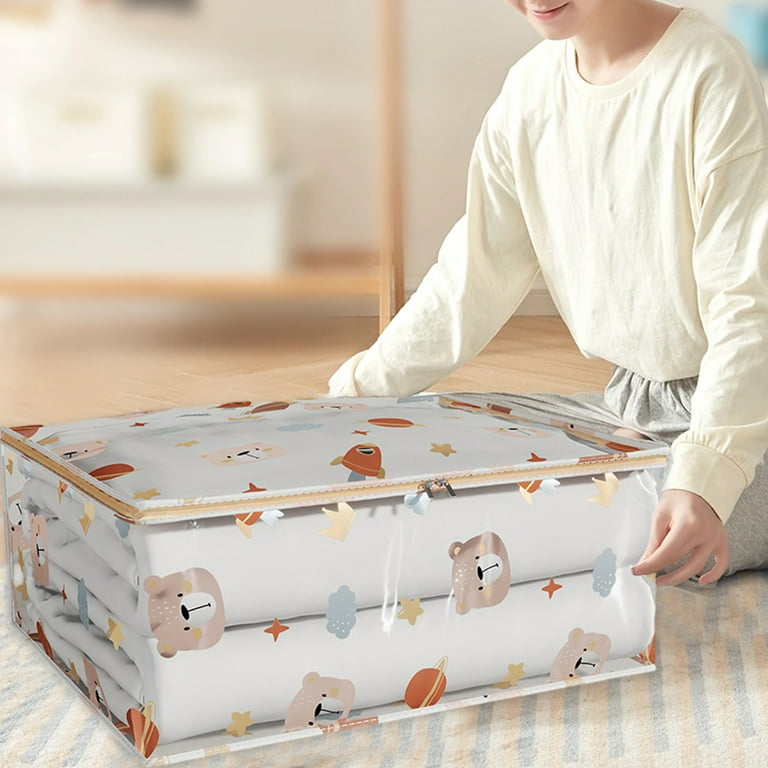 Konghyp Clear Blanket Storage Bags For Bedding With Zipper Oversized Comforter Storage Bag King Size Folding Plastic Bedding Storage For Clothes Bed Sheet Pillow Toys Walmart