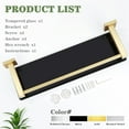 thumbnail image 5 of Bathroom Shelves,Gold Glass Shelf for Bathroom, Modern Floating Shelves,20 inch, 5 of 14