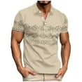 thumbnail image 2 of POTETI Collared Polo Shirts for Men Short Sleeve Casual Shirts Solid Tropical Loose Tops, 2 of 5