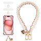 thumbnail image 1 of Correa de pulsera TimoVo con perlas con cuentas para teléfono, oro y rosa, 1 of 7
