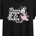 thumbnail image 3 of Disney - Peace Love And Bows  - Juniors Ideal Flowy Muscle T-Shirt, 3 of 5