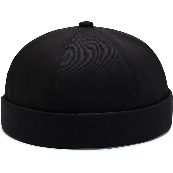 CoCoMangos L/XXL Oversize Brimless Cap, Men Skullcap Rolled Cuff No Visor Beanie Sailor Hat