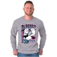 thumbnail image 4 of Popeye Blessed Cool Asian Inspired Men's Long Sleeve Tee T Shirt Brisco Brands X, 4 of 6