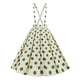 thumbnail image 1 of Puntoco Vestido De Longitud Media Con Cordones Y Cintura Alta, Tetona, Escote Cuadrado, Temperamento Retro, Para Mujer, Verde, Xl,Regalos Para Mujer Joven, 1 of 9