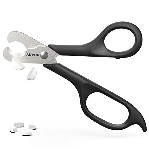 AUVON ScissorsShaped Pill Cutter, Sharp Blade Pill Splitter for