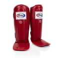 thumbnail image 5 of Espinilleras Fairtex SP3 Muay Thai para hombre, mujer y niño, color rojo, 5 of 5