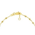 thumbnail image 3 of 14K Yellow Gold 7.50" Adj. 2.50mm Diamond Cut Beaded Bracelet - Women, 3 of 4