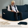 thumbnail image 4 of AENKYO 104'' Modular L-Shape Sectional Sofa with Chaise, Comfy Deep-Seat Cloud-Couch, Corduroy - Blue, 4 of 7