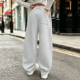 thumbnail image 5 of LIaqionyy Girls Sweatpants Wide Leg Elastic Waist Baggy Pants with Pockets Kids Solid Color Outdoor Pant Loungewear, 5 of 6