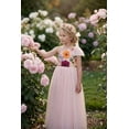 thumbnail image 3 of 2Bunnies Girls' 5yr-12yr One Shoulder Adjustable Strap Embroidered Flower Girl Dress, 3 of 4