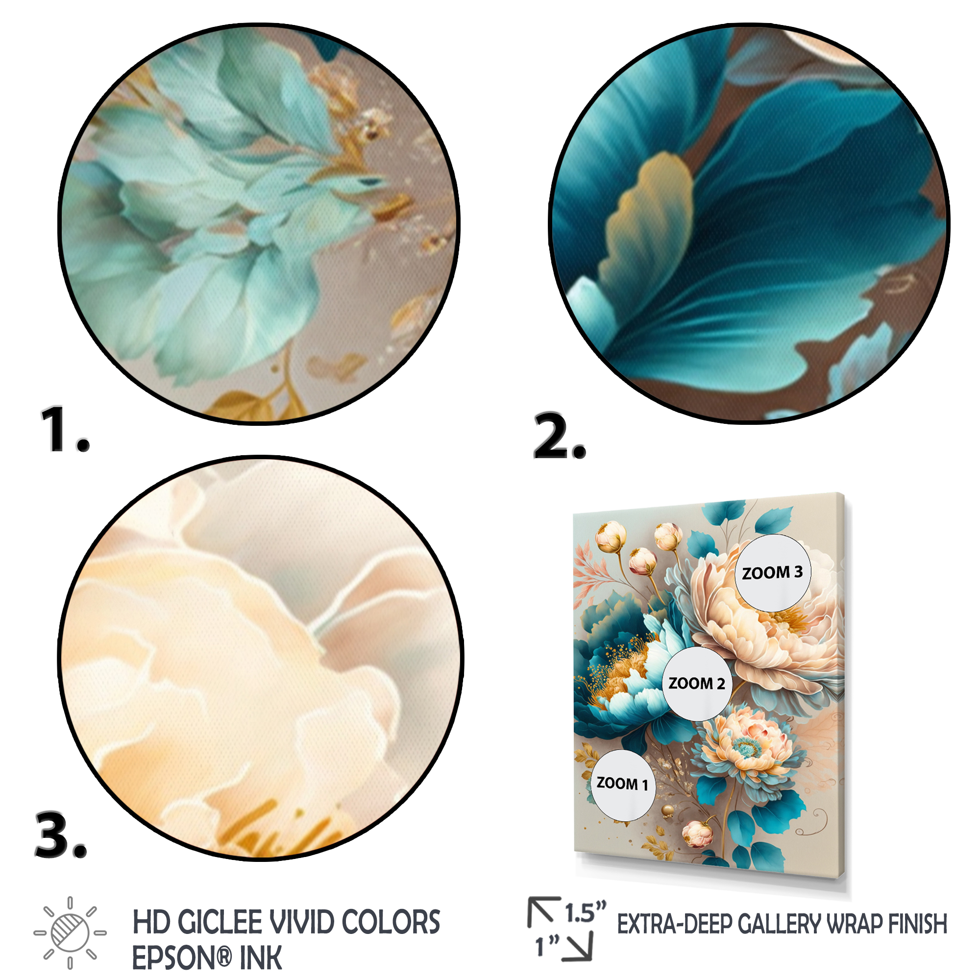 Designart Multi-Color Blooming Flowers II Canvas Wall Art