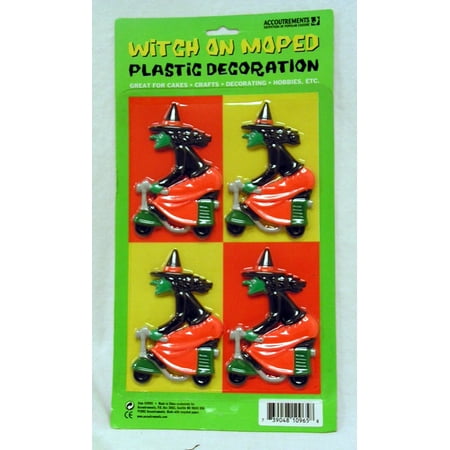 Accoutrements Witch on Moped Plastic Cake Decorations