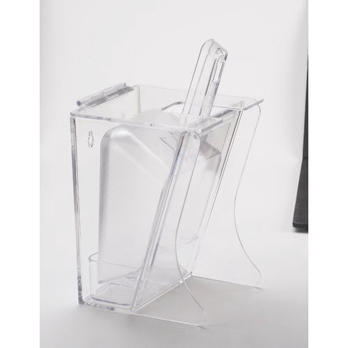 Cal Mil 792 64 oz Polycarbonate Freestanding Ice Scoop Holder - Clear