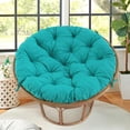 thumbnail image 3 of Papasan Chair Cushion Outdoor, Round Papasan Cushion Indoor with Ties, Waterproof Circle Seat Pad for Porch Patio Garden, 45 in Blue, Cushion Only, 3 of 8