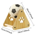 thumbnail image 3 of Wooden Cat Scratcher with Rolling Ball - Durable Sisal Mat & Self-Entertainment Toy - Pet Furniture for Small/Medium Cats - Stops Furniture Scratching, 3 of 7