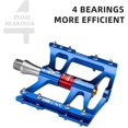 thumbnail image 6 of Rockbros Mountain Bike Pedals, Alloy Platform Bicycle Pedals, Blue 4 Bearings, 6 of 7