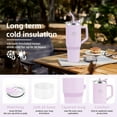 thumbnail image 3 of 40 oz Tumbler With Handle and Straw Lid Double Wall Vacuum Reusable Stainless Steel Insulated Water B Travel Mug Cup Gifts for Women Men, 3 of 4