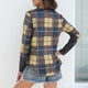 thumbnail image 4 of Blusa holgada de manga larga con cuello redondo y bolsillo en el pecho para mujer, 4 of 6