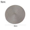 6pcs pp environmentally friendly placemats, solid color heat insulation