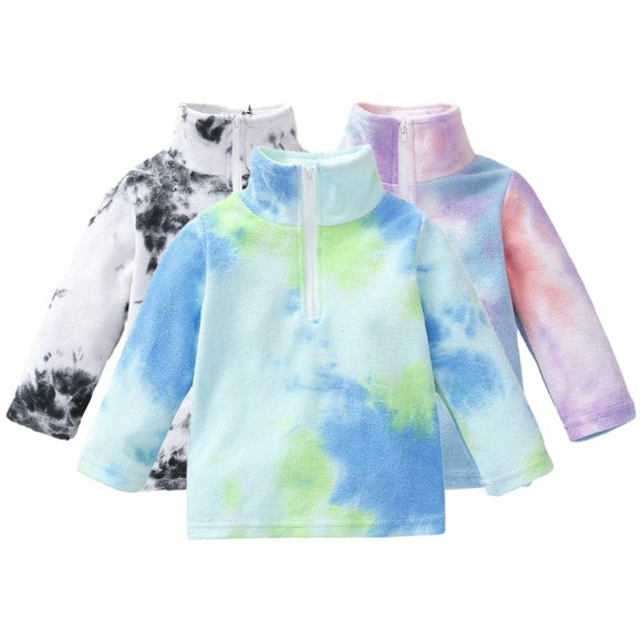 Nouveau-né Pull d'Automne Sweat-Shirt pour les Filles Garçons Tout-Petit Printemps Polaire Vêtements Décontractés Tenues Doux Pull-Shirt Imprimé Survêtements pour 6M-6T