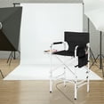 thumbnail image 5 of 30" Tall Directors Chair Black Folding with Side Table Storage Bag,Portable Makeup Artist Bar Height, Aluminum Frame 300 lbs Capacity, 19.2" D x 23.6" W x 45.6" H, 5 of 17
