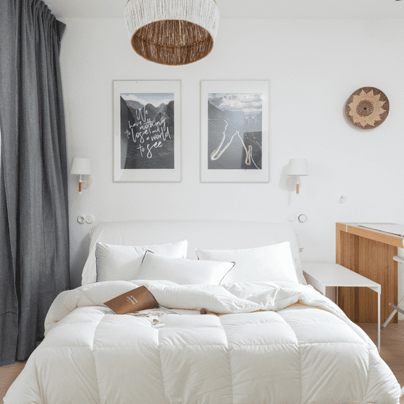 Highland Feather 700 Loft European White Down Duvet 289TC Pure Cotton Casing