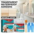 thumbnail image 6 of JLFNYA Transparent Waterproof Glue, Bathroom Caulk, Waterproof Caulk, Transparent Sealant, Bathroom Adhesive, Silicone Bathroom Caulk, Suitable for Indoor, Outdoor, Bath, Shower, Sink, Window, Wall, 6 of 8