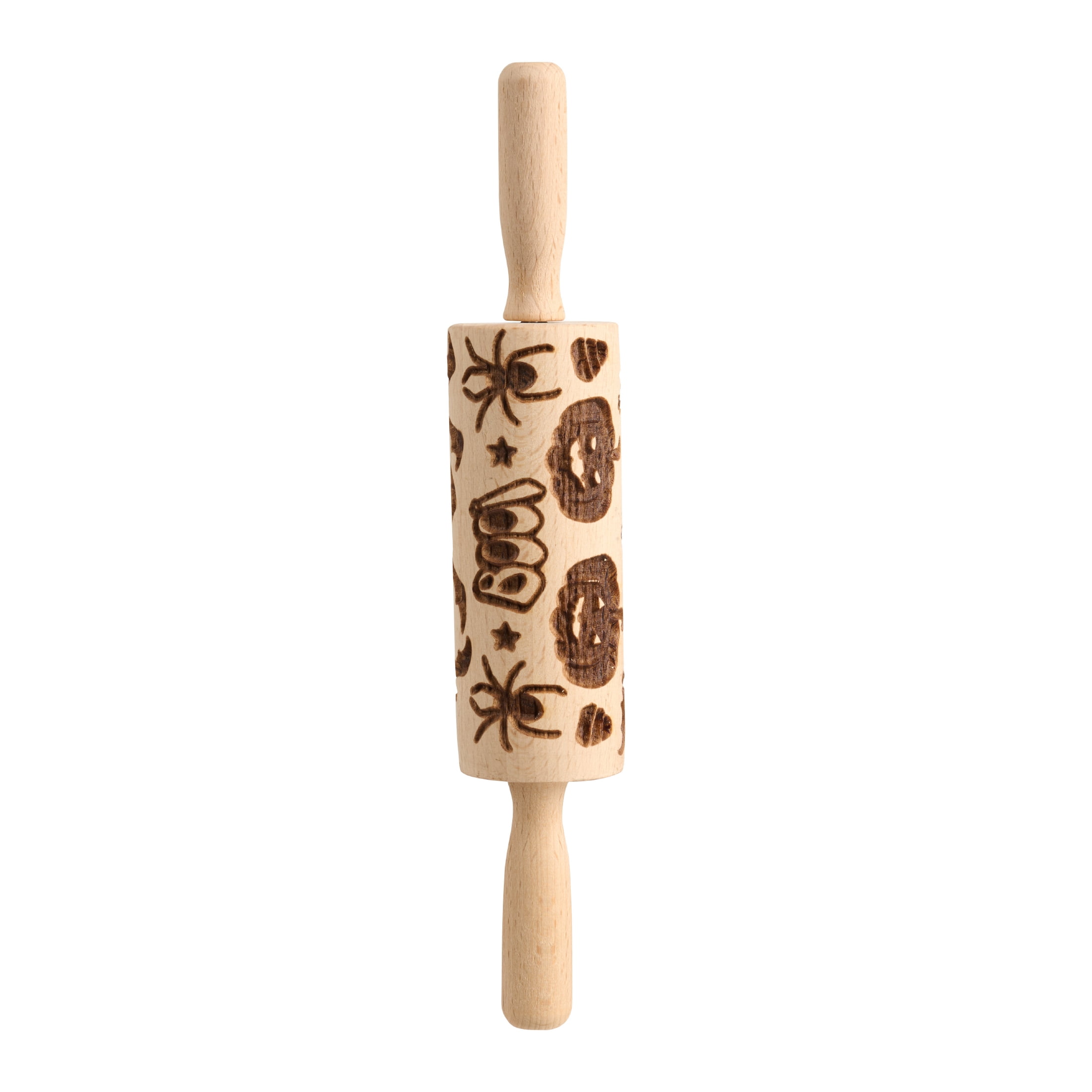 Way To Celebrate Halloween Engraved Wood Rolling Pin