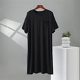 thumbnail image 5 of OVAFBAU Mens Robes Bathrobes Casual Summer Short Sleeve Crew Neck Thin Pocket Robe Sleepwear, 5 of 9