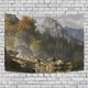 thumbnail image 3 of ABPHQTO Wolf Mountains Tree Tapiz Decoración de pared Sala de estar Dormitorio Tapices DIY 100x150 cm, 3 of 4