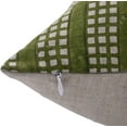 thumbnail image 3 of Fabdivine Block Print Throw Pillow Cover, 22x22 Inch Pure Linen Handmade Cushion Cover, Floral Print Boho Design Green Pillow Cover for Sofa and Couch, 3 of 5