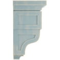 thumbnail image 2 of Ekena Millwork 7"W x 7 3/4"D x 14"H Jumbo Reyes Wood Vintage Decor Corbel, Driftwood Blue, 2 of 5